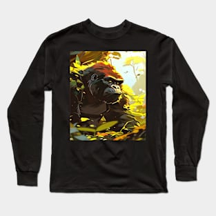 Gorilla, Graphic Design With Animals Long Sleeve T-Shirt